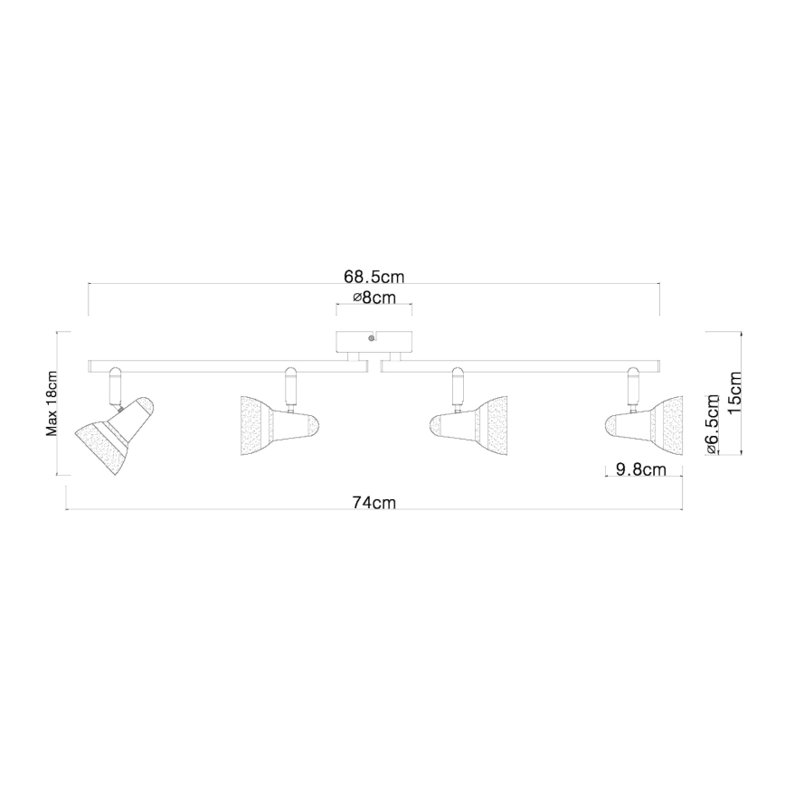 Globo - LED Reflektor 4xLED/4W/230V sijajni krom