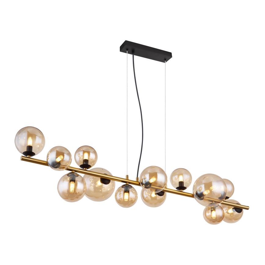 Globo - LED Lestenec na vrvici 13xG9/3,5W/230V dimna/rjava