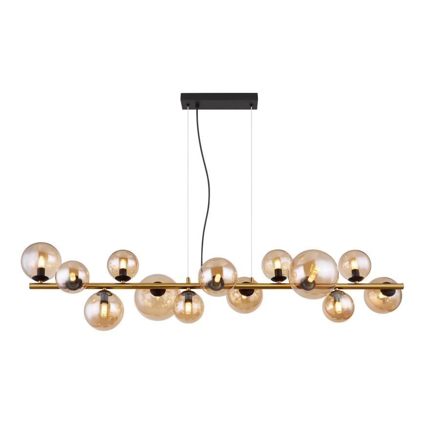 Globo - LED Lestenec na vrvici 13xG9/3,5W/230V dimna/rjava