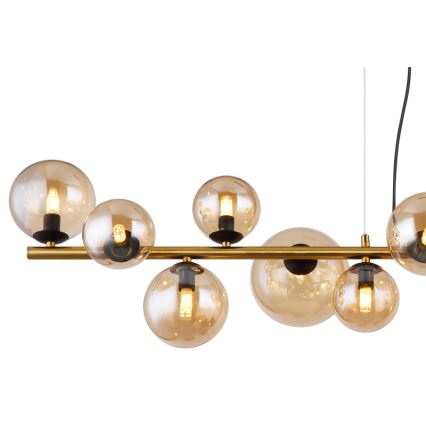 Globo - LED Lestenec na vrvici 13xG9/3,5W/230V dimna/rjava