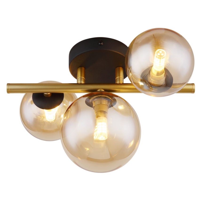 Globo - LED Lestenec RIHA 3xG9/3,5W/230V medenina