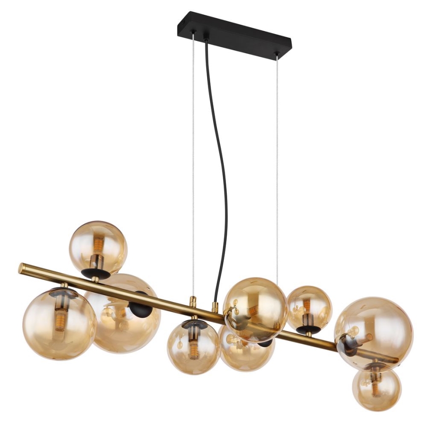 Globo - LED Lestenec na vrvici 9xG9/3W/230V medenina