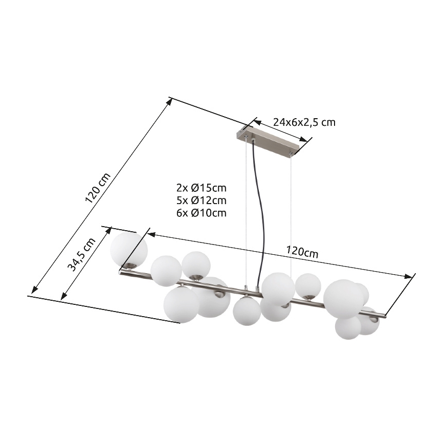 Globo - LED Talna svetilka 13xG9/3,5W/230V bela