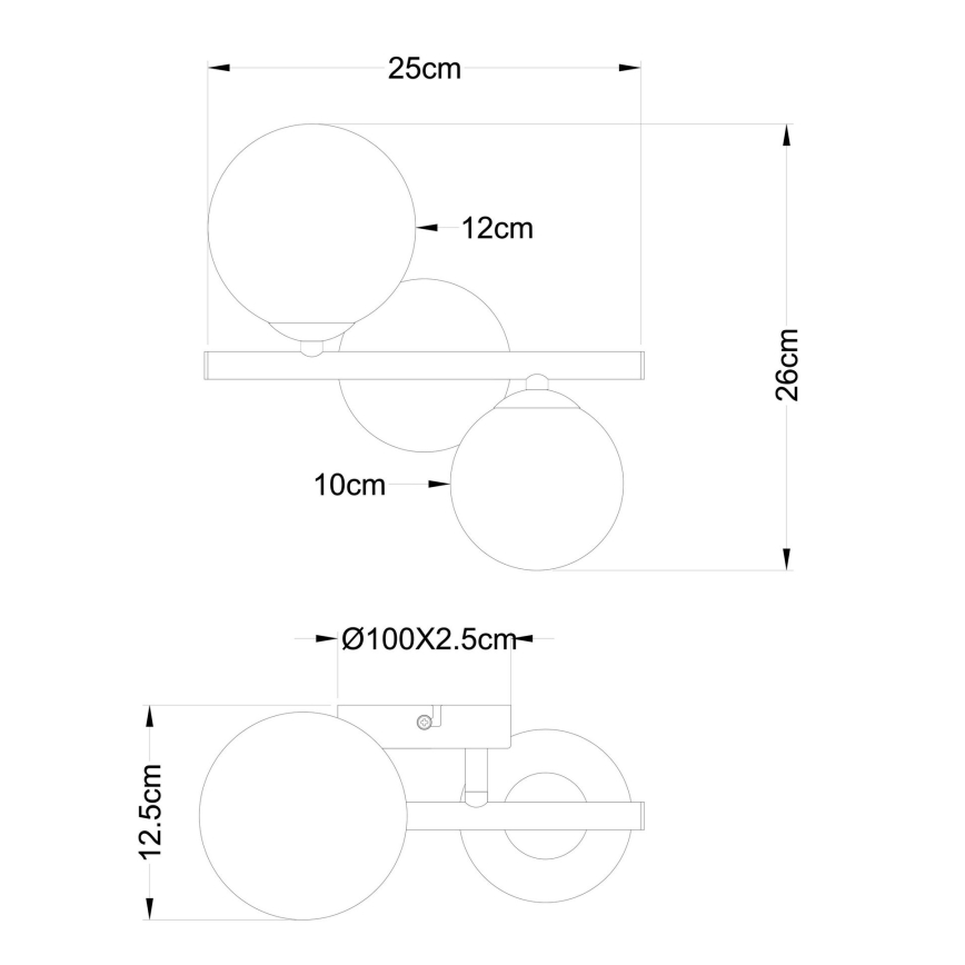 Globo - LED Lestenec 2xG9/3W/230V mat krom