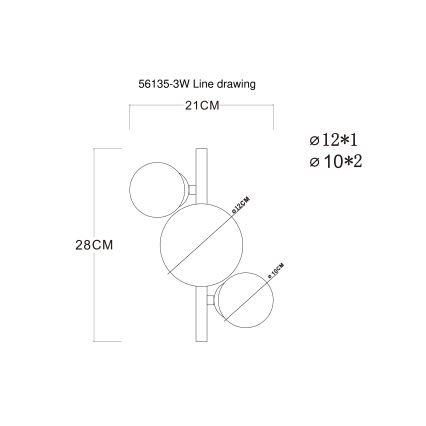 Globo - LED Lestenec RIHA 3xG9/3,5W/230V mat krom