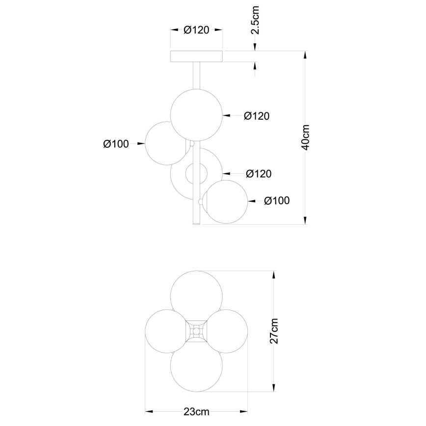 Globo - LED Lestenec na drogu 4xG9/3W/230V mat krom