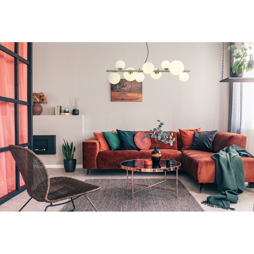 Globo - LED Lestenec na vrvici 9xG9/3W/230V mat krom