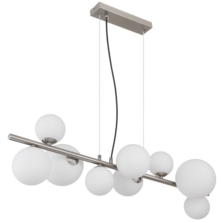 Globo - LED Lestenec na vrvici 9xG9/3W/230V mat krom