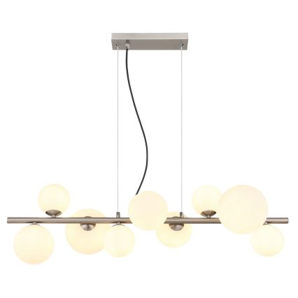 Globo - LED Lestenec na vrvici 9xG9/3W/230V mat krom