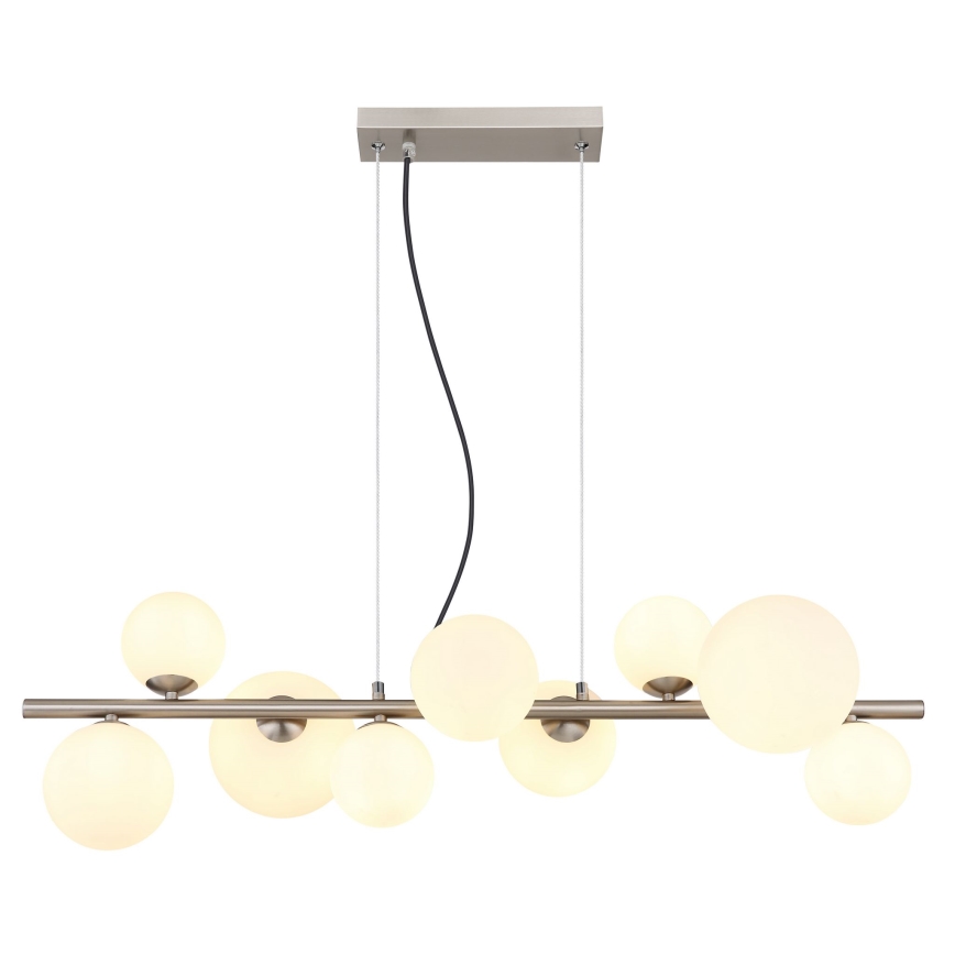 Globo - LED Lestenec na vrvici 9xG9/3W/230V mat krom