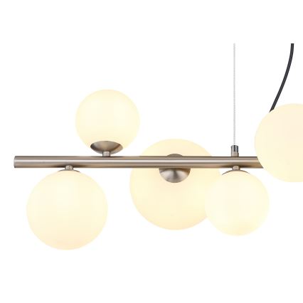 Globo - LED Lestenec na vrvici 9xG9/3W/230V mat krom