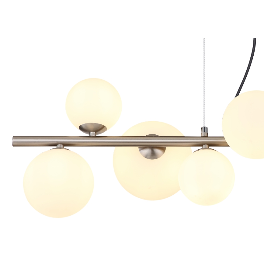 Globo - LED Lestenec na vrvici 9xG9/3W/230V mat krom