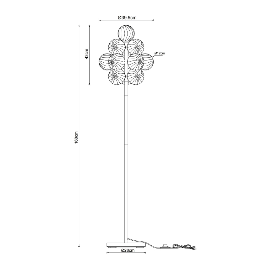 Globo - stoječa svetilka 13xG9/4W/230V