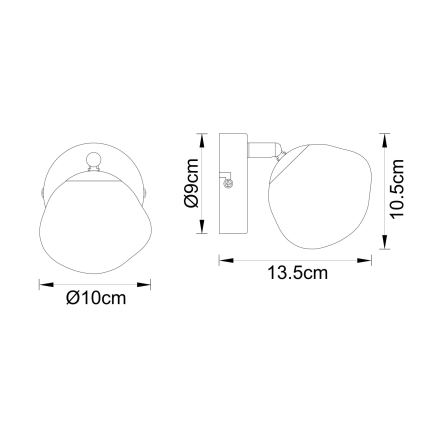 Globo - Stenska svetilka 1xG9/5W/230V