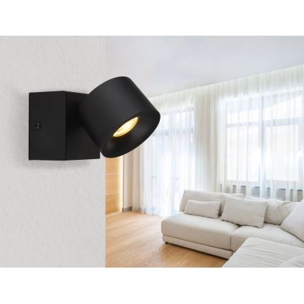 Globo - LED Stenski reflektor LED/6W/230V črna