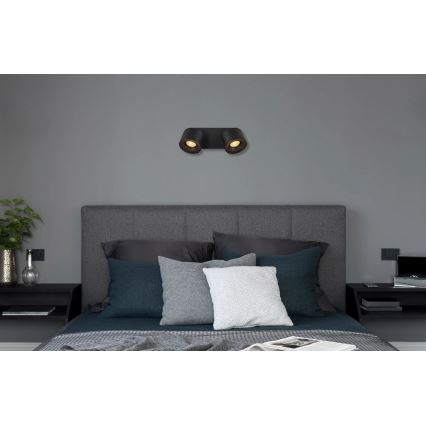 Globo - LED Reflektor 2xLED/6W/230V črna