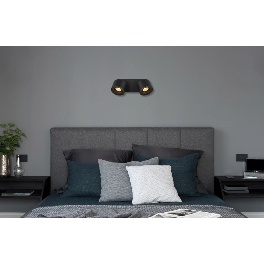Globo - LED Reflektor 2xLED/6W/230V črna