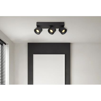 Globo - LED Reflektor 3xLED/6W/230V črna