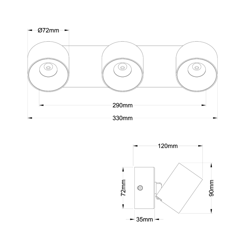 Globo - LED točkovna svetilka 3xLED/6W/230V