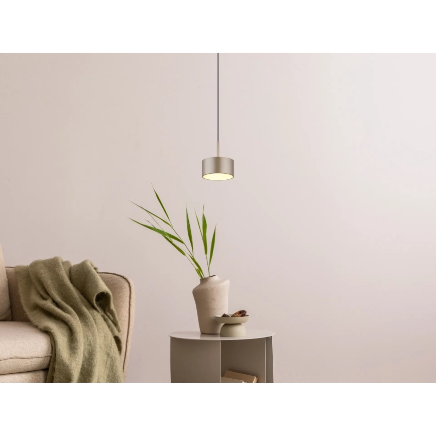 Globo - viseči LED lestenec na vrvici LED/12W/230V 3000K premer 15 cm medenina