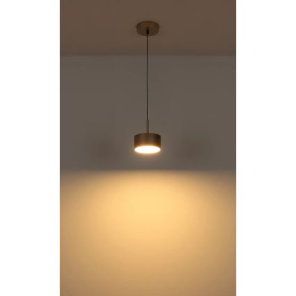 Globo - viseči LED lestenec na vrvici LED/12W/230V 3000K premer 15 cm medenina