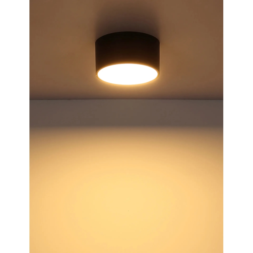 Globo - LED stropna svetilka LED/12W/230V 3000K Ø 15 cm črna