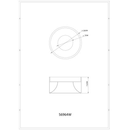 Globo - LED stropna svetilka LED/12W/230V 3000K, premer 15 cm, bela
