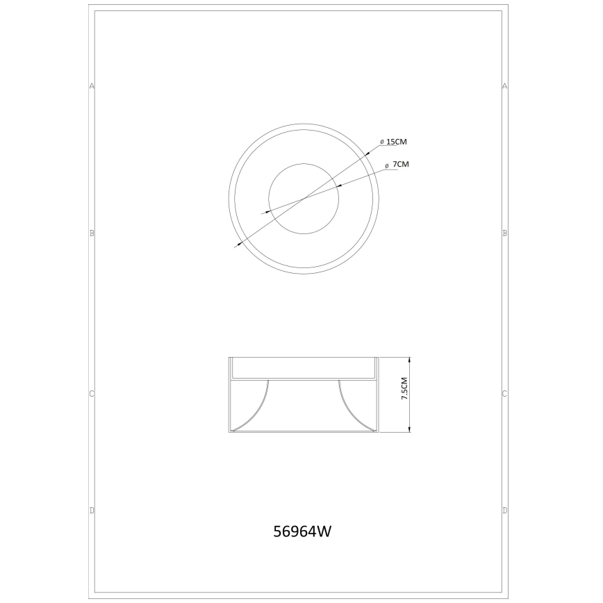 Globo - LED stropna svetilka LED/12W/230V 3000K, premer 15 cm, bela