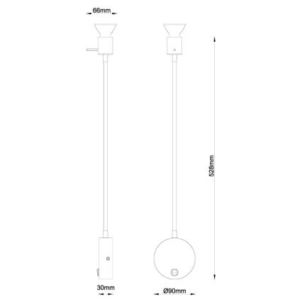Globo - Fleksibilna mala svetilka 1xGU10/35W/230V