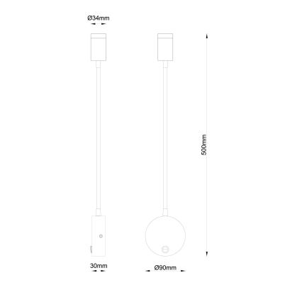 Globo - LED Fleksibilna mala svetilka LED/3W/230V