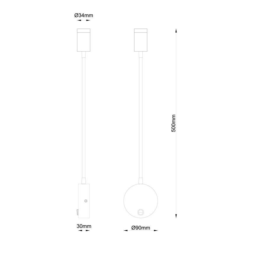 Globo - LED Fleksibilna mala svetilka LED/3W/230V