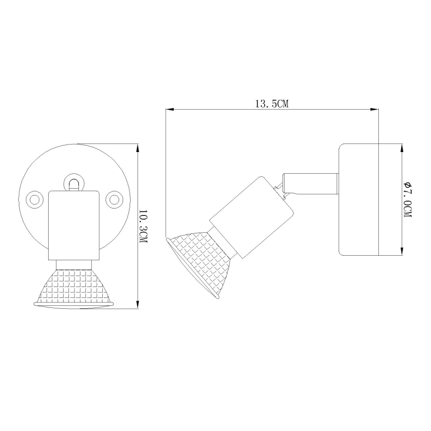 GLOBO 57381-1L - LED Stenski reflektor OLANA 1xGU10/3W/230V