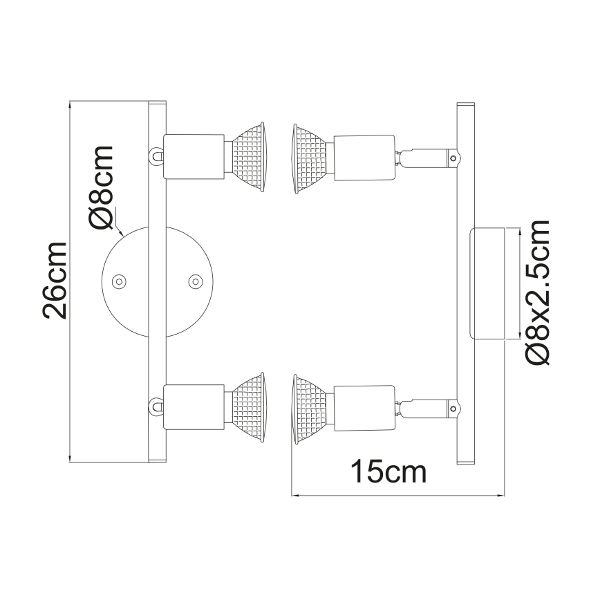 GLOBO 57381-2L - LED Reflektor OLANA 2xGU10/3W/230V
