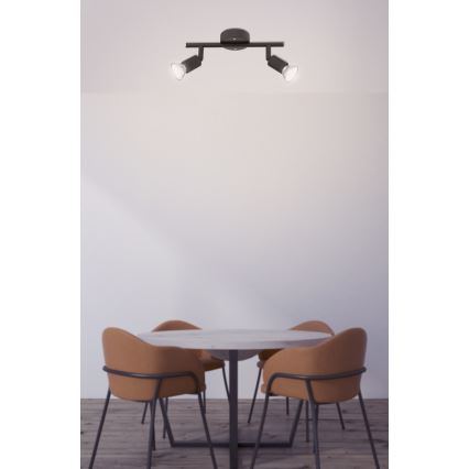 Globo - LED Reflektor 2xGU10/3W/230V črna