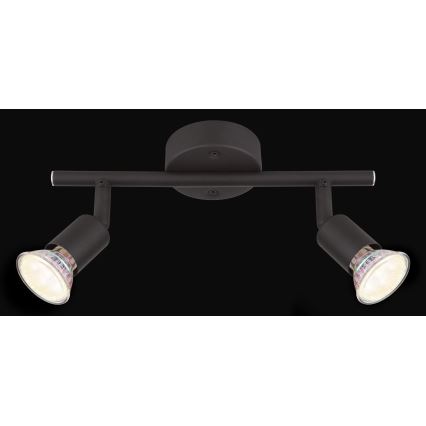 Globo - LED Reflektor 2xGU10/3W/230V črna