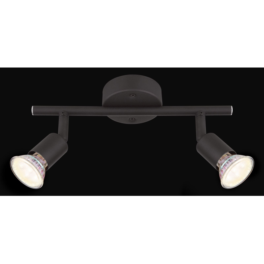 Globo - LED Reflektor 2xGU10/3W/230V črna