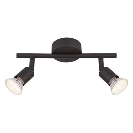 Globo - LED Reflektor 2xGU10/3W/230V črna