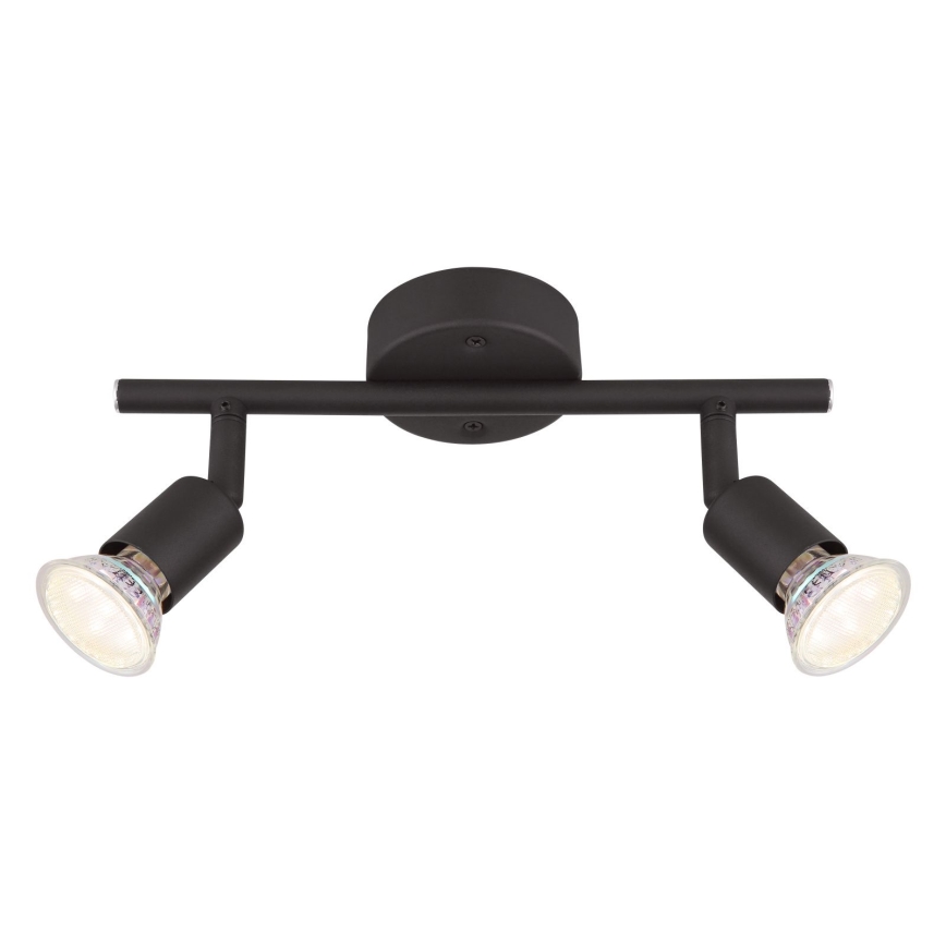 Globo - LED Reflektor 2xGU10/3W/230V črna