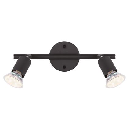 Globo - LED Reflektor 2xGU10/3W/230V črna