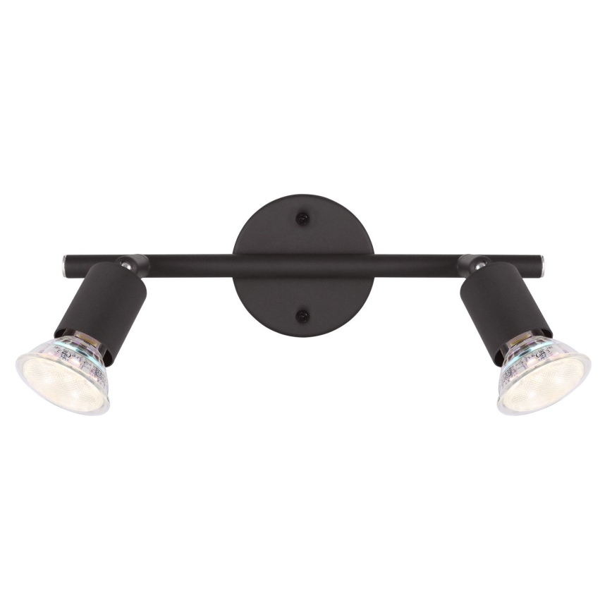 Globo - LED Reflektor 2xGU10/3W/230V črna