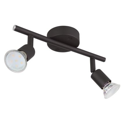 Globo - LED Reflektor 2xGU10/3W/230V črna