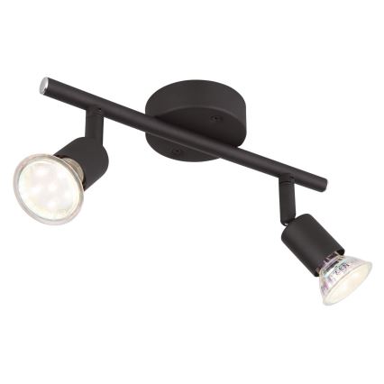 Globo - LED Reflektor 2xGU10/3W/230V črna