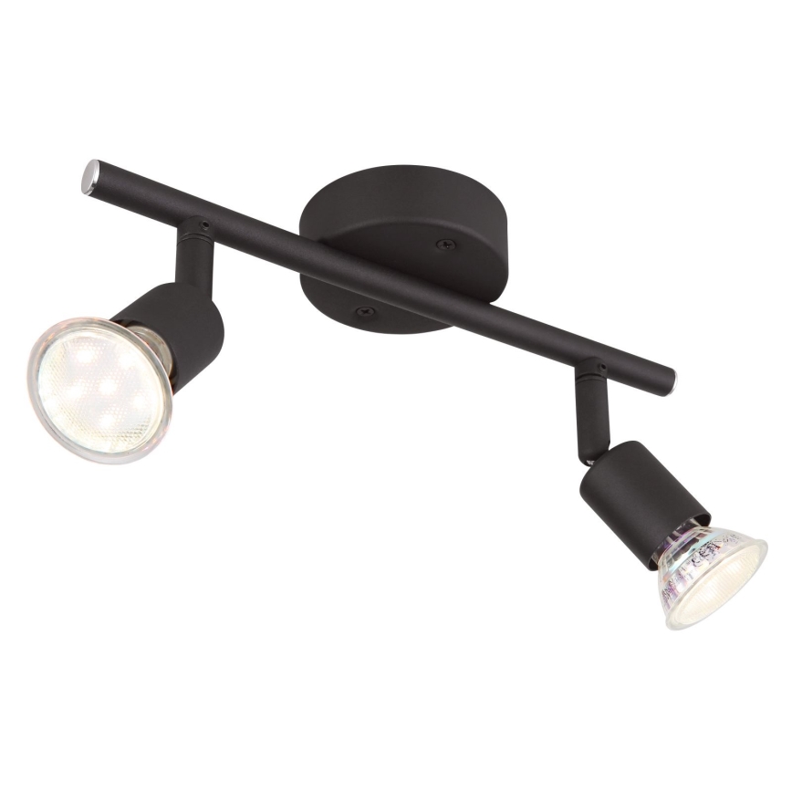 Globo - LED Reflektor 2xGU10/3W/230V črna