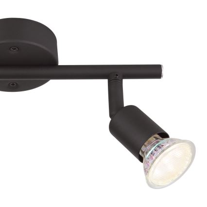Globo - LED Reflektor 2xGU10/3W/230V črna
