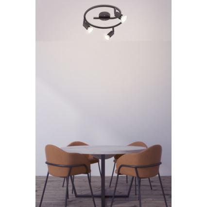 Globo - LED Reflektor 3xGU10/3W/230V črna