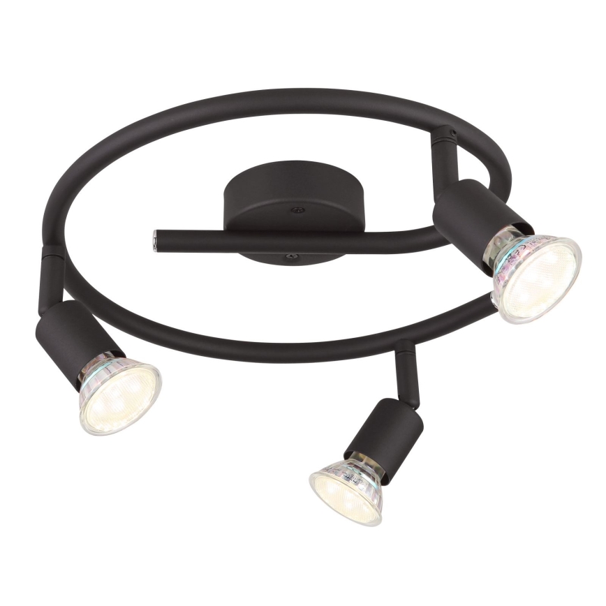 Globo - LED Reflektor 3xGU10/3W/230V črna