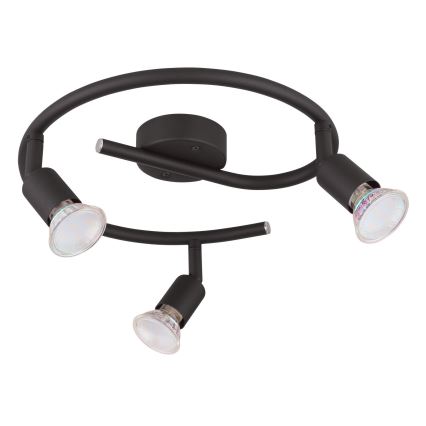 Globo - LED Reflektor 3xGU10/3W/230V črna