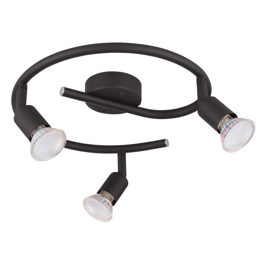 Globo - LED Reflektor 3xGU10/3W/230V črna
