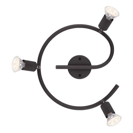 Globo - LED Reflektor 3xGU10/3W/230V črna
