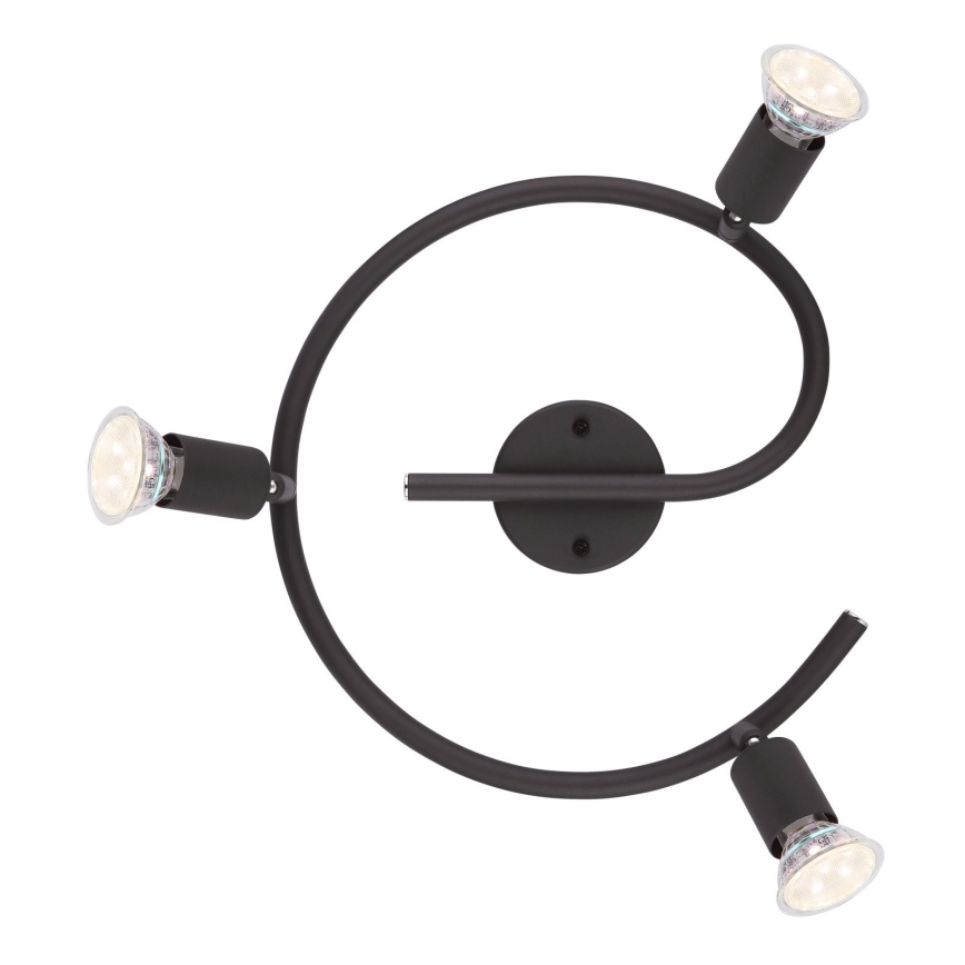 Globo - LED Reflektor 3xGU10/3W/230V črna